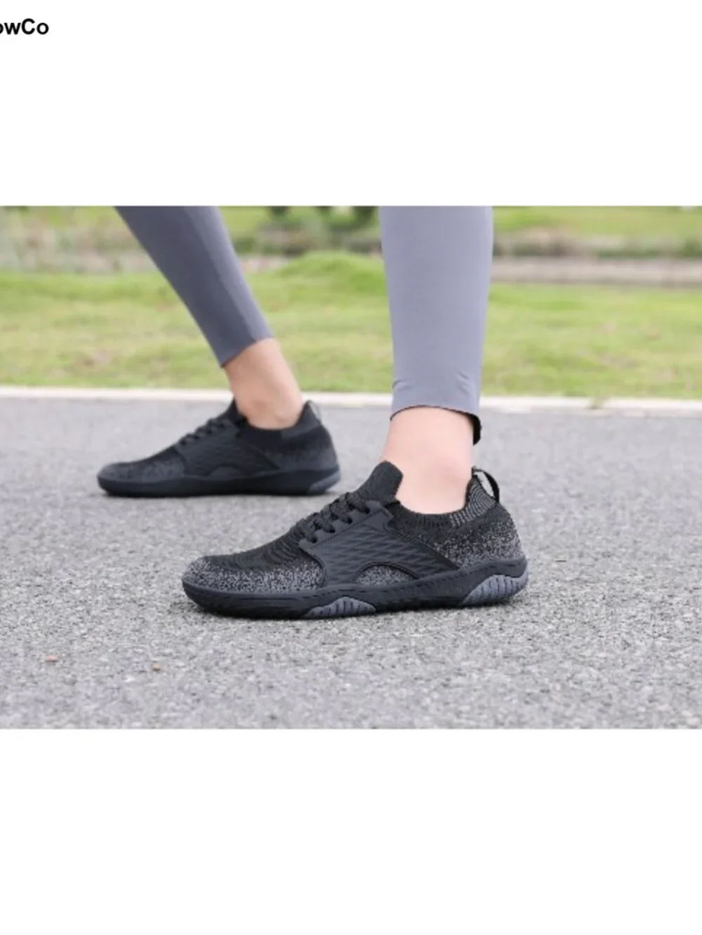 Zero Drop Barefoot Walking Shoes Breathable Mesh Wide Toe Box Lace-Up